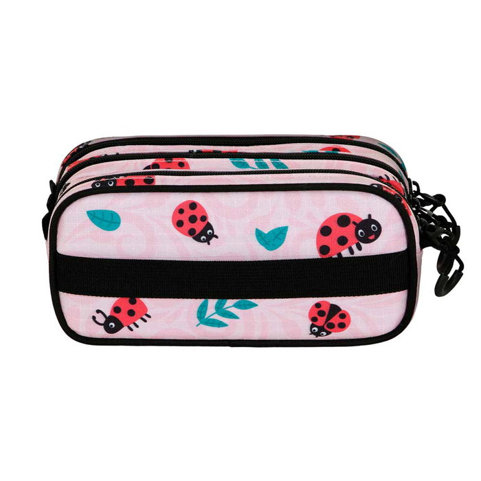 Oh My Pop Estuche Portatodo FAN 2.2 Ladybug Oh My Pop Rosa Escolar 3 Compartimentos Ripstop 2.50L 23x11cm
