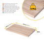 Emuca Tablero para mesa, 900x500mm, espesor 30mm, Madera, Efecto roble