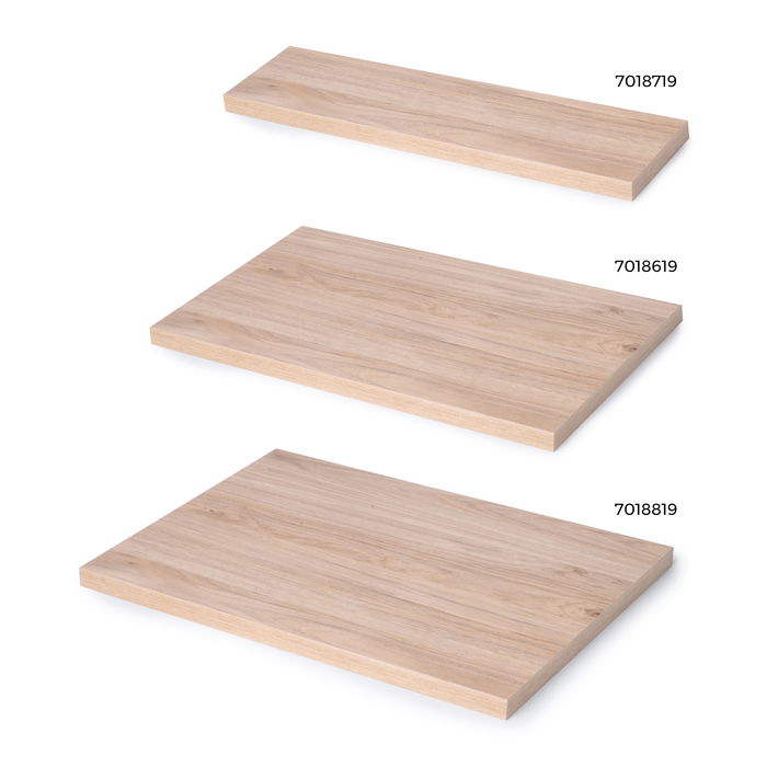 Emuca Tablero para mesa, 900x500mm, espesor 30mm, Madera, Efecto roble