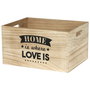 Home Deco Factory Juego de 3 Cajas Madera "Home" Medidas: 40x30x22cm, 37x27x20cm, 34x24x18cm