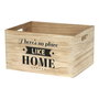 Home Deco Factory Juego de 3 Cajas Madera "Home" Medidas: 40x30x22cm, 37x27x20cm, 34x24x18cm