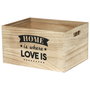 Home Deco Factory Juego de 3 Cajas Madera "Home" Medidas: 40x30x22cm, 37x27x20cm, 34x24x18cm