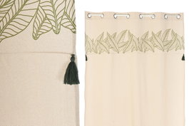 DKD Home Decor Cortina de Algodón 140x260 cm Natural