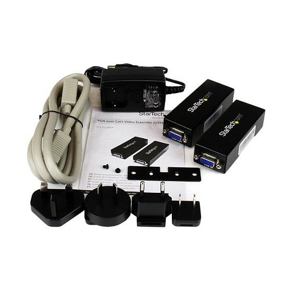 StarTech Extensor de Video VGA Cat5 Ethernet RJ45 - 80m, 1920x1200, Transmisor y Receptor