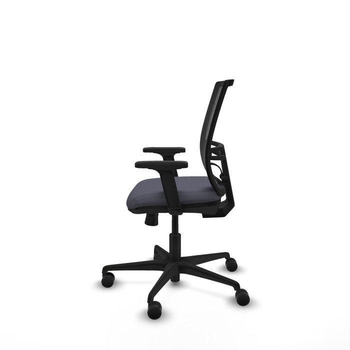 PIQUERAS Y CRESPO Silla de oficina Yunquera con mecanismo Sincro/Traslack, Gris oscuro y Negro