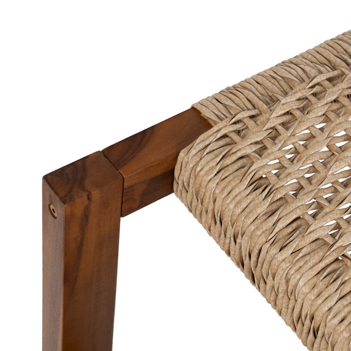 Ixia Banqueta Natural de Madera de Teca para Salón