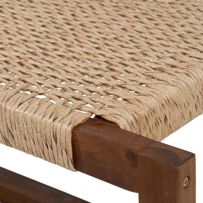 Ixia Banqueta Natural de Madera de Teca para Salón