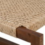 Ixia Banqueta Natural de Madera de Teca para Salón