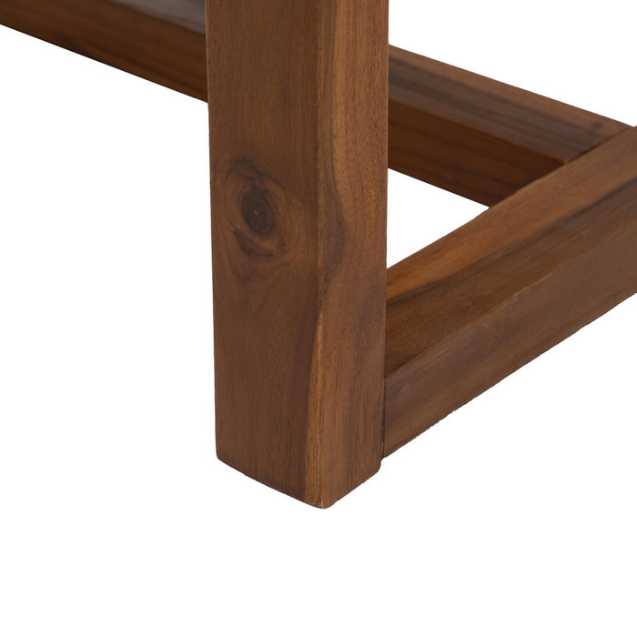 Ixia Banqueta Natural de Madera de Teca para Salón