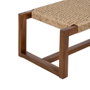 Ixia Banqueta Natural de Madera de Teca para Salón