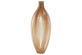 DKD Home Decor Jarrón Moderno Melocotón Cristal 17.5 x 44 x 17.5 cm