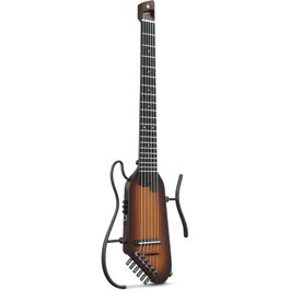 DONNER HUSH-C Guitarra Clásica Eléctrica Sunburst Sin Pala Afinador Incorporado Cuerdas Nailon