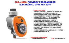 PLUVIA Programador de riego electrónico GF16 6016/100-010-277