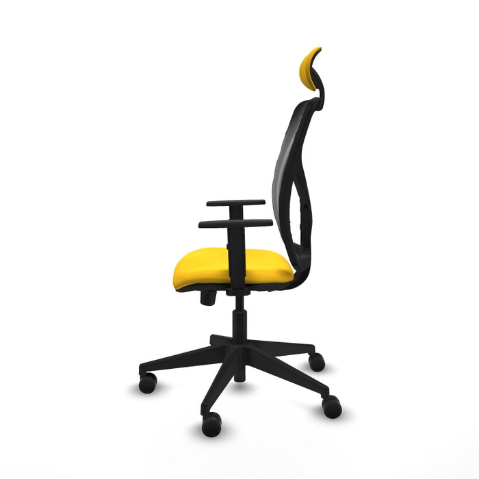 PIQUERAS Y CRESPO Silla de oficina Motilla Amarillo y Negro