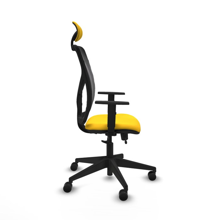 PIQUERAS Y CRESPO Silla de oficina Motilla Amarillo y Negro