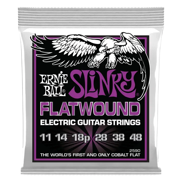 Ernieball Juego Eléctrica Entorchado Plano Power Slinky 11-48