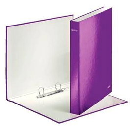 Leitz Carpeta Wow Anillas Mixtas 2x25 mm A4+ Cartón Forrado Plastificado Púrpura