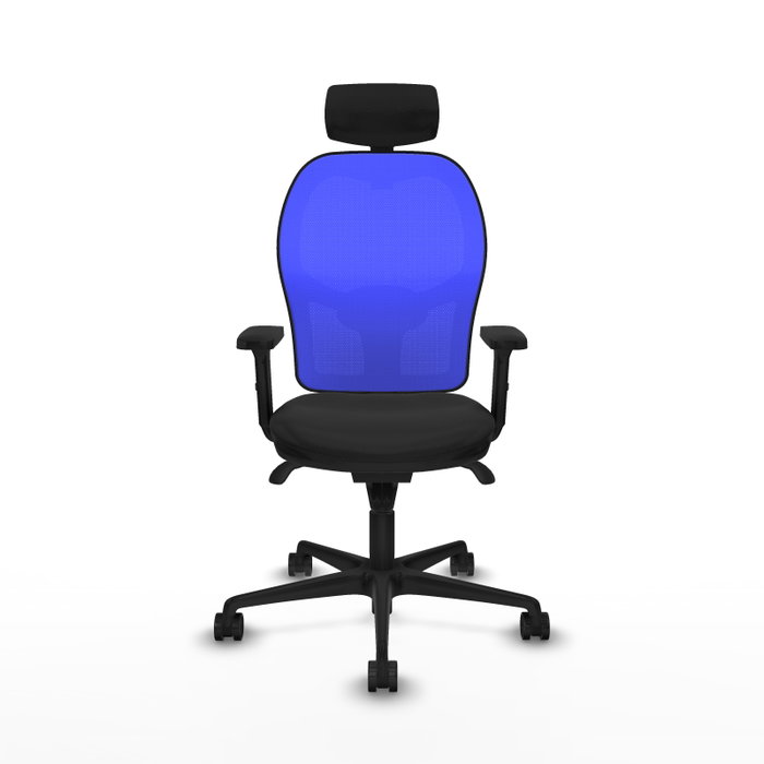 PIQUERAS Y CRESPO Silla de oficina Jorquera con mecanismo Sincro, Negro y Azul
