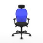 PIQUERAS Y CRESPO Silla de oficina Jorquera con mecanismo Sincro, Negro y Azul