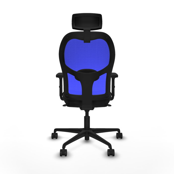 PIQUERAS Y CRESPO Silla de oficina Jorquera con mecanismo Sincro, Negro y Azul