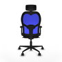 PIQUERAS Y CRESPO Silla de oficina Jorquera con mecanismo Sincro, Negro y Azul