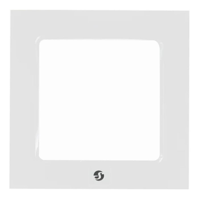 Shelly SHELLY_WF_1_W Wall Frame 1 Marco o Rahmen para Wandtaster, Blanco, Plástico, 80x80 mm