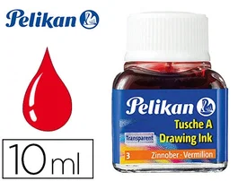 Pelikan Tinta china bermellon bote 10 ml para dibujar y pintar