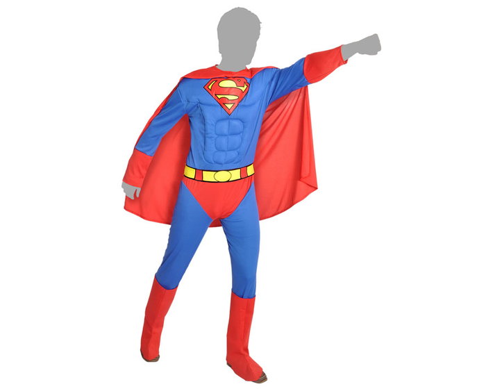 Rubie's Disfraz de Superman para Adulto Hombre, Negro, Talla XL