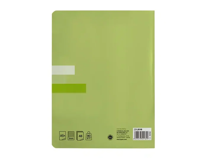 Liderpapel Scriptus A5 Plus Libreta de 48 hojas, Cuadro 3mm con Margen