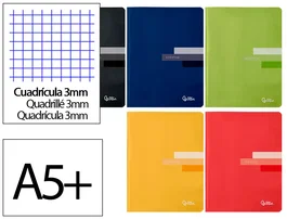 Liderpapel Scriptus A5 Plus Libreta de 48 hojas, Cuadro 3mm con Margen