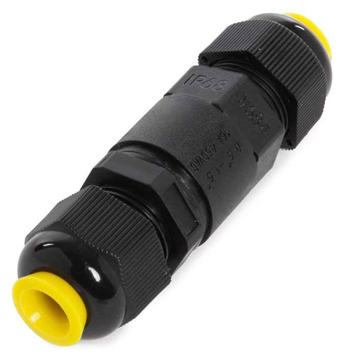 Conector Recto IP68 Negro Conector Recto IP68 Negro