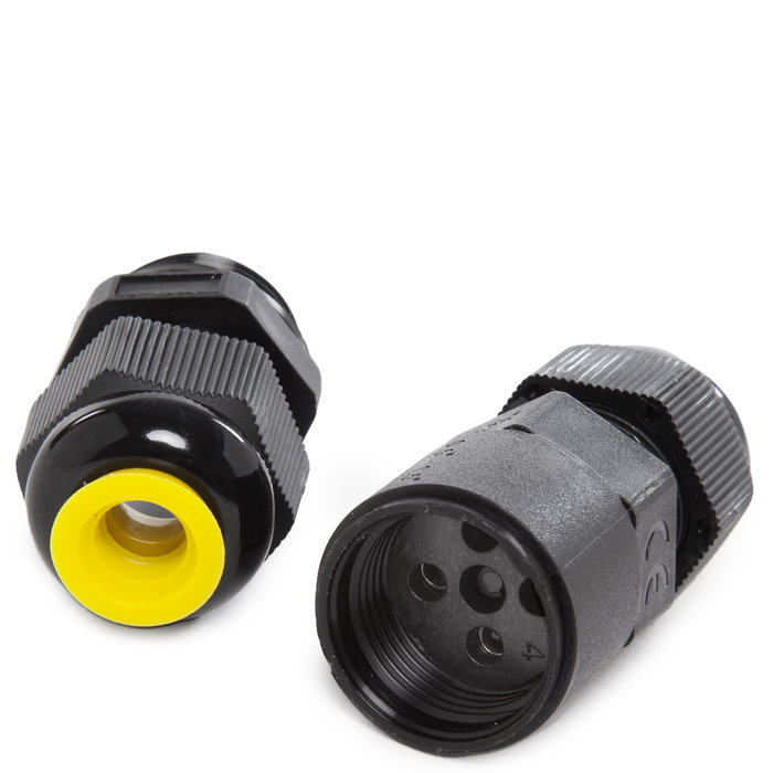 Conector Recto IP68 Negro Conector Recto IP68 Negro