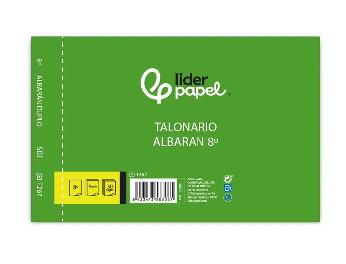 Liderpapel Talonario Albarán Octavo Apaisado Duplicado 155x105 mm Castellano Liderpapel Talonario Albarán Octavo Apaisado Duplicado 155x105 mm Castellano