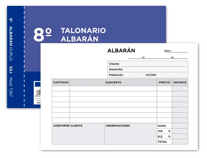 Liderpapel Talonario Albarán Octavo Apaisado Duplicado 155x105 mm Castellano Liderpapel Talonario Albarán Octavo Apaisado Duplicado 155x105 mm Castellano