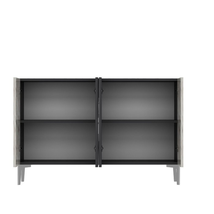 Hanah Home Consola KM120 Antracita, Mármol de Éfeso y Plata Hanah Home Consola KM120 Antracita, Mármol de Éfeso y Plata