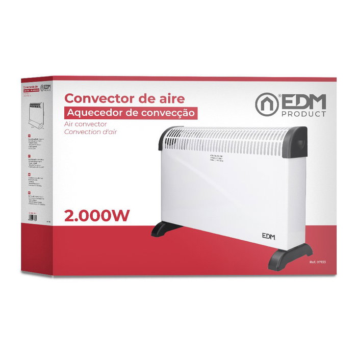 Edm Convector de aire básico 2000 W Blanco