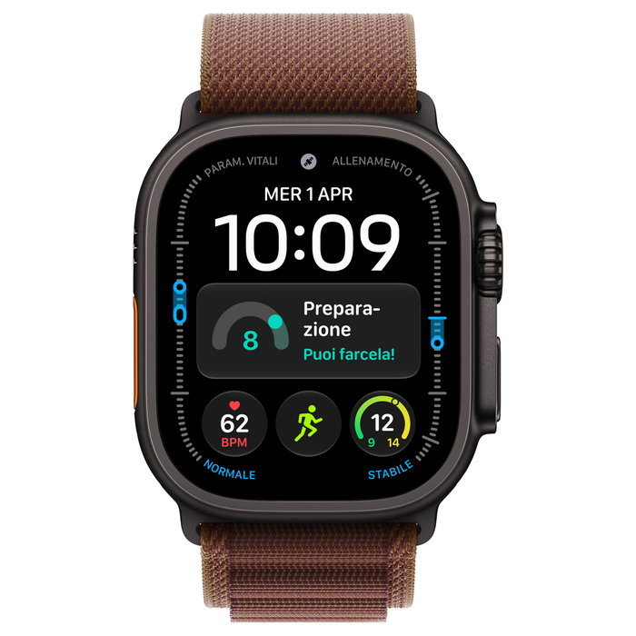 Apple Watch Ultra 4 49mm Black Titanium Case con Alpine Loop Burgundy