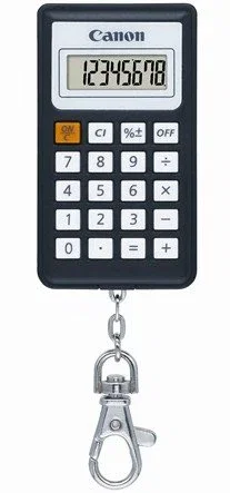 Canon KC-30 Calculadora de 8 dígitos con llavero metálico negra Canon KC-30 Calculadora de 8 dígitos con llavero metálico negra