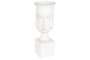 DKD Home Decor Macetero de Fibra de Vidrio con Cara y Acabado Envejecido Blanco 35x35x93