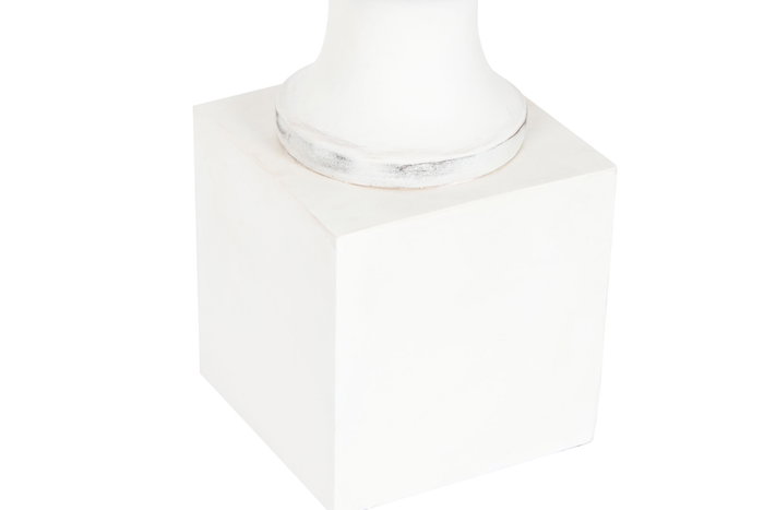 DKD Home Decor Macetero de Fibra de Vidrio con Cara y Acabado Envejecido Blanco 35x35x93 DKD Home Decor Macetero de Fibra de Vidrio con Cara y Acabado Envejecido Blanco 35x35x93
