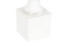 DKD Home Decor Macetero de Fibra de Vidrio con Cara y Acabado Envejecido Blanco 35x35x93