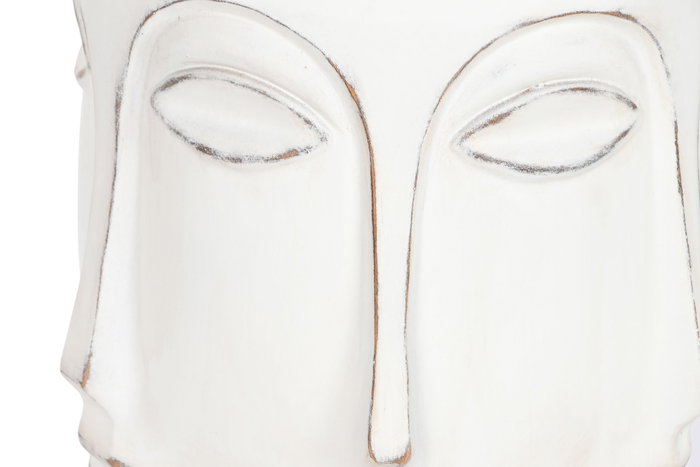 DKD Home Decor Macetero de Fibra de Vidrio con Cara y Acabado Envejecido Blanco 35x35x93 DKD Home Decor Macetero de Fibra de Vidrio con Cara y Acabado Envejecido Blanco 35x35x93