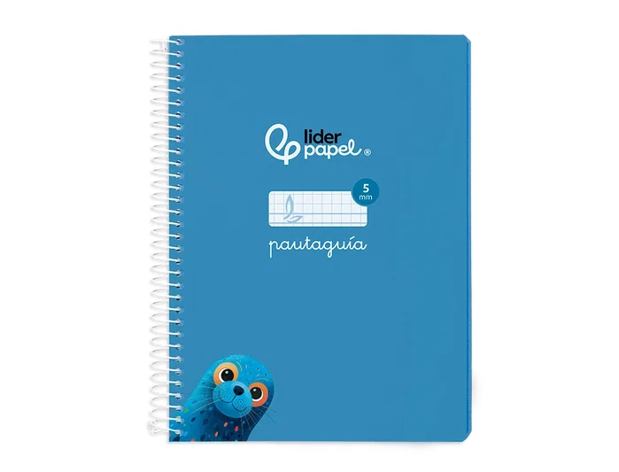 Liderpapel Cuaderno espiral Pautaguía A5 azul