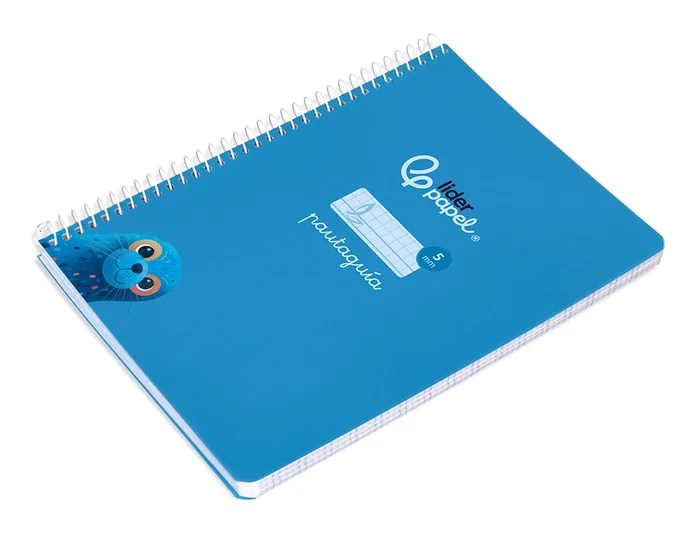 Liderpapel Cuaderno espiral Pautaguía A5 azul