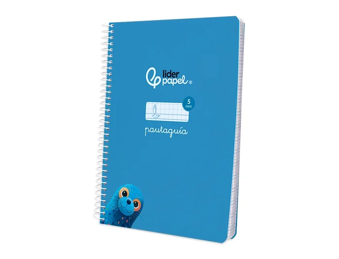 Liderpapel Cuaderno espiral Pautaguía A5 azul