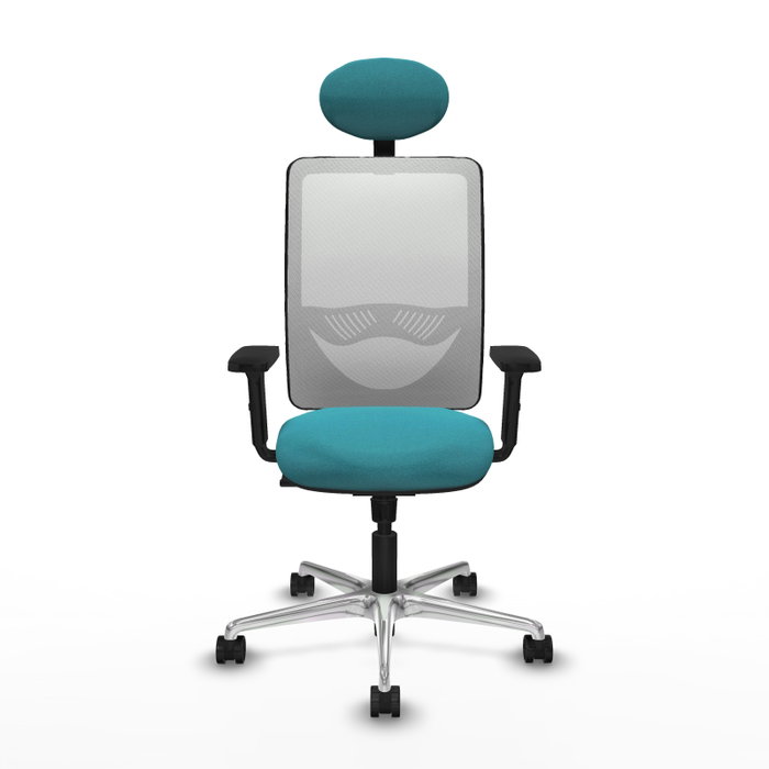 PIQUERAS Y CRESPO Silla de oficina Zulema con mecanismo Sincro, Turquesa y Blanco PIQUERAS Y CRESPO Silla de oficina Zulema con mecanismo Sincro, Turquesa y Blanco