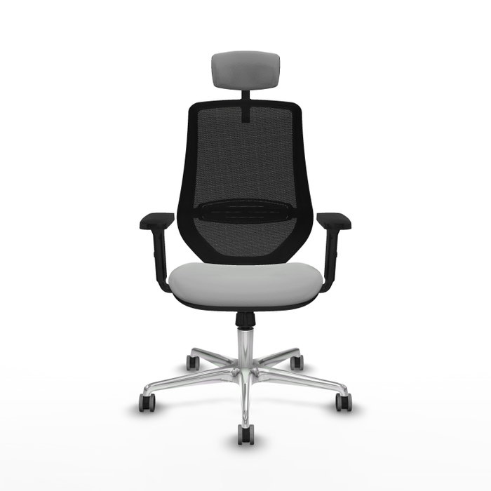 PIQUERAS Y CRESPO Silla de oficina Mardos con mecanismo Sincro, Gris claro y Negro
