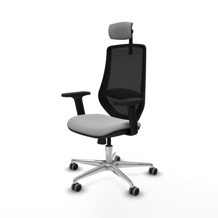 PIQUERAS Y CRESPO Silla de oficina Mardos con mecanismo Sincro, Gris claro y Negro