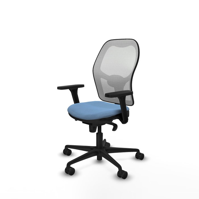 PIQUERAS Y CRESPO Silla de oficina Jorquera con mecanismo Sincro, azul cielo y blanco