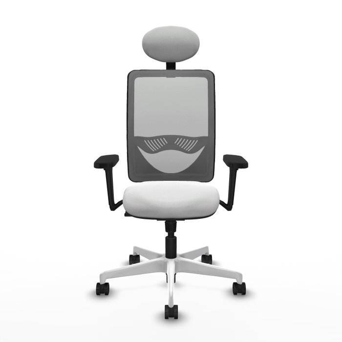 PIQUERAS Y CRESPO Silla de oficina Zulema con mecanismo Sincro, Blanco y Gris PIQUERAS Y CRESPO Silla de oficina Zulema con mecanismo Sincro, Blanco y Gris